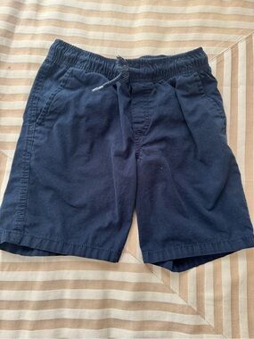 Cat & Jack Navy Cotton Elastic Waist Drawstring Shorts